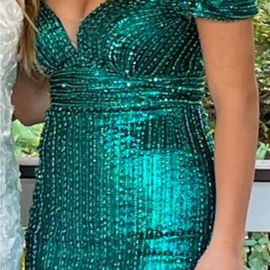 Emerald Green Sequin Dress